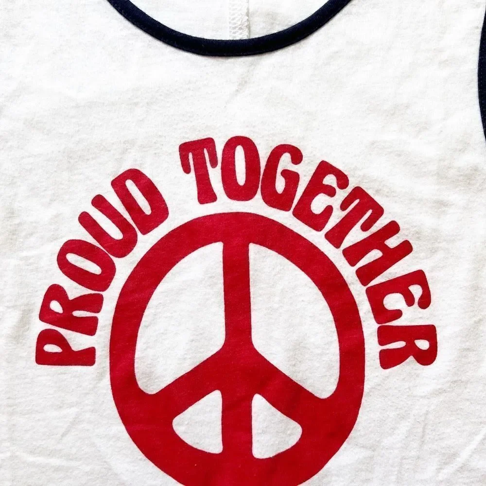 Girls Old Navy Peace sign tank top